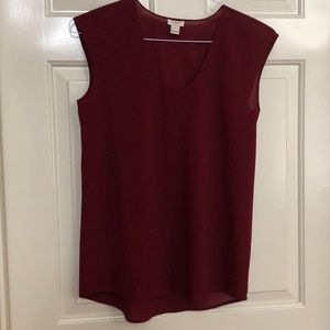 J. Crew Burgundy Blouse Like New